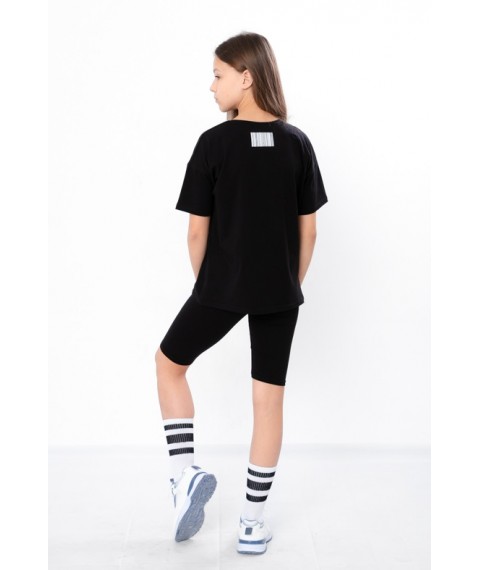 Комплект для дівчинки підлітковий (футболка+велосипедки) Носи Своє 146 Чорний (6420-036-33-1-v5)