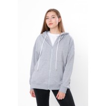 Women's zip-up hoodie (oversize) Wear Your Own L/178 Gray (3357-057-v8)