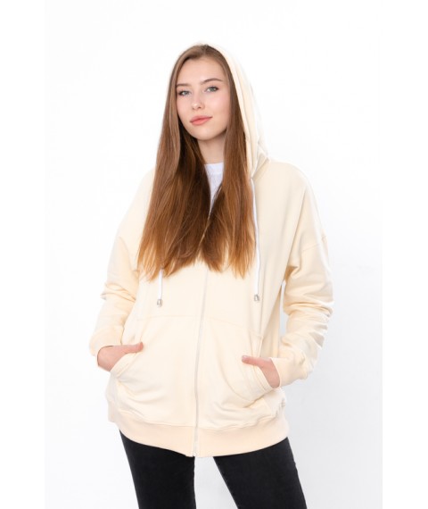 Women's zip-up hoodie (oversize) Nosy Svoe L/178 Beige (3357-057-v6)