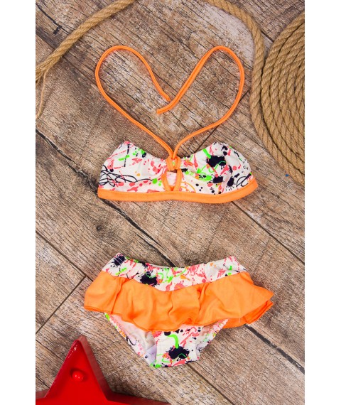 Swimwear for girls Wear Your Own 110 Orange (4000-043-v3)