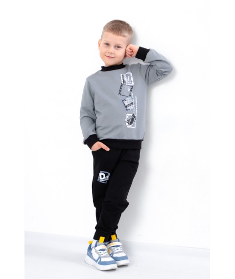 Suit for a boy Wear Your Own 128 Gray (6063-057-33-4-v16)