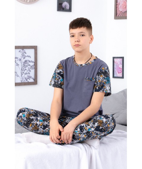 Pajamas for boys (teens) Wear Your Own 170 Gray (6076-002-1-v31)
