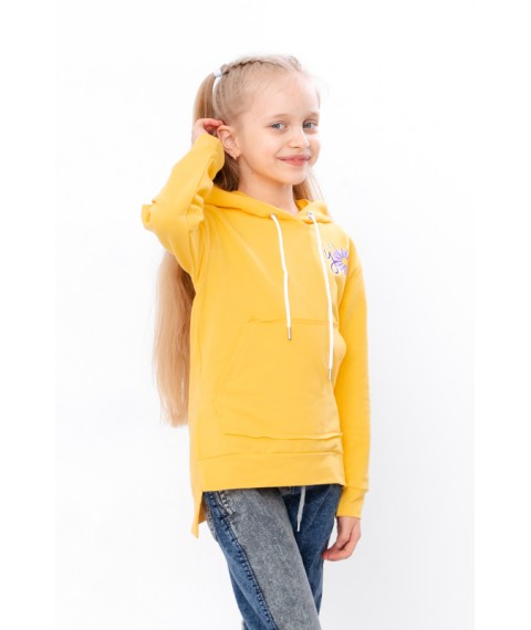 Hoodies for girls Wear Your Own 128 Yellow (6161-057-33-5-v41)