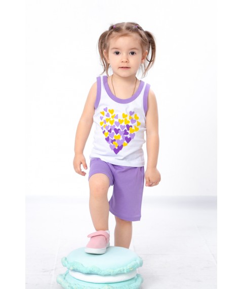 Set for a girl (shirt + shorts) Wear Your Own 98 Purple (6202-001-33-5-v10)
