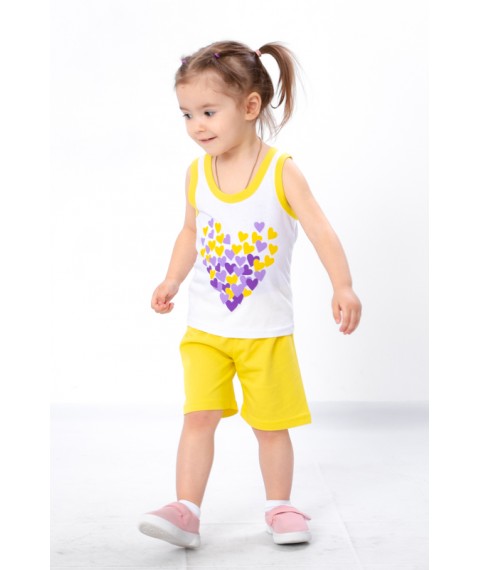 Комплект для дівчинки (майка+шорти) Носи Своє 98 Жовтий (6202-001-33-5-v9)