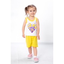 Set for a girl (shirt + shorts) Wear Your Own 98 Yellow (6202-001-33-5-v9)