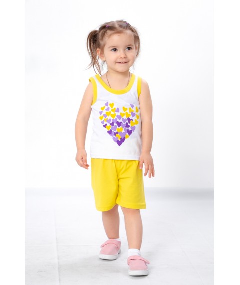 Комплект для дівчинки (майка+шорти) Носи Своє 98 Жовтий (6202-001-33-5-v9)
