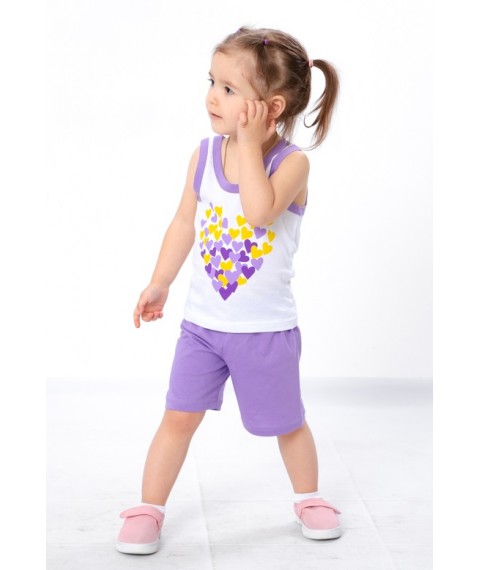 Set for a girl (shirt + shorts) Wear Your Own 98 Purple (6202-001-33-5-v10)
