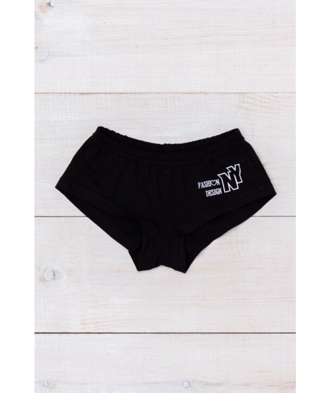Underpants for girls with a roll (Brazilian) Wear Your Own 164 Black (6277-036-33-v45)