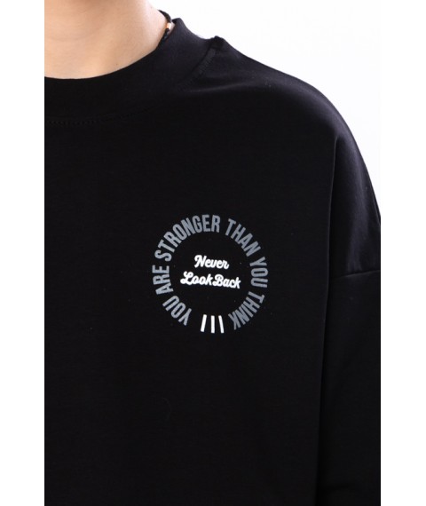 Sweatshirt for a boy (adolescent) Wear Your Own 170 Black (6393-057-33-1-v15)