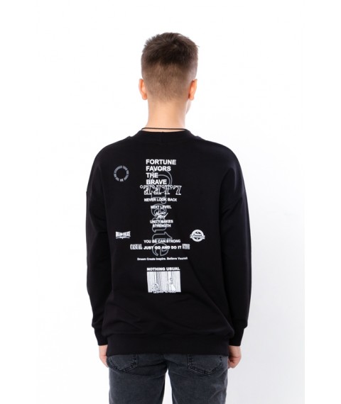 Sweatshirt for a boy (teen) Wear Your Own 146 Black (6393-057-33-1-v4)