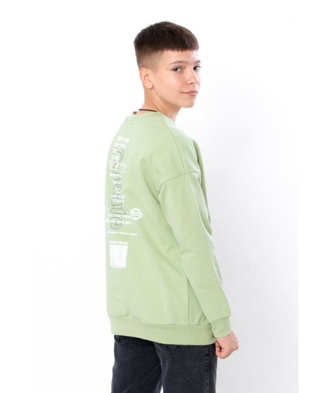 Sweatshirt for a boy (adolescent) Wear Your Own 170 Green (6393-057-33-1-v17)