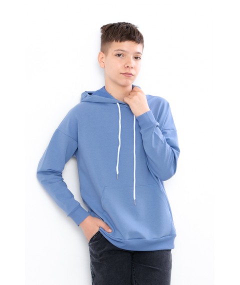 Hoodie for a boy (teen) Wear Your Own 152 Blue (6394-057-1-v5)