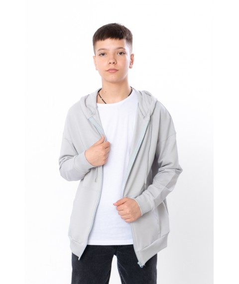 Hoodie for boy (teen) Wear Your Own 140 Gray (6395-057-1-v7)