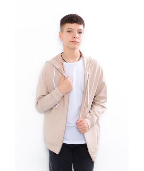 Hoodies for boys (teens) Wear Your Own 140 Beige (6395-057-1-v8)