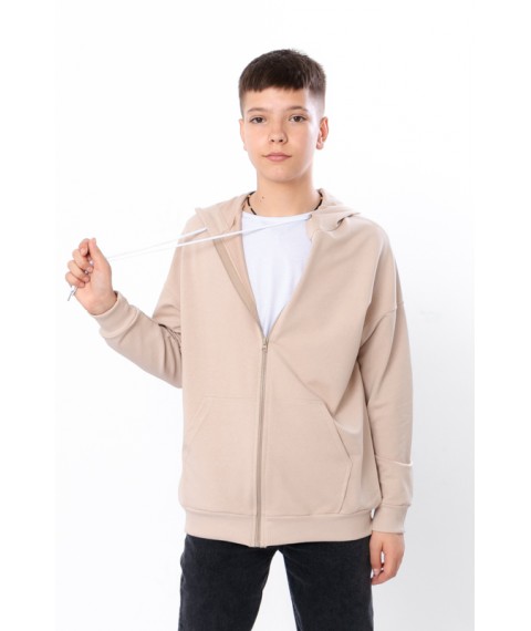 Hoodies for boys (teens) Wear Your Own 140 Beige (6395-057-1-v8)