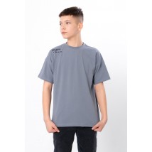 T-shirt for a boy (adolescent) Wear Your Own 140 Gray (6414-036-22-1-v1)