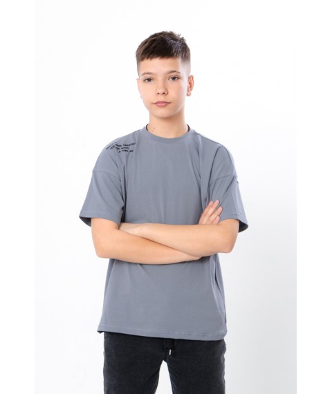 T-shirt for a boy (adolescent) Wear Your Own 152 Gray (6414-036-22-1-v7)