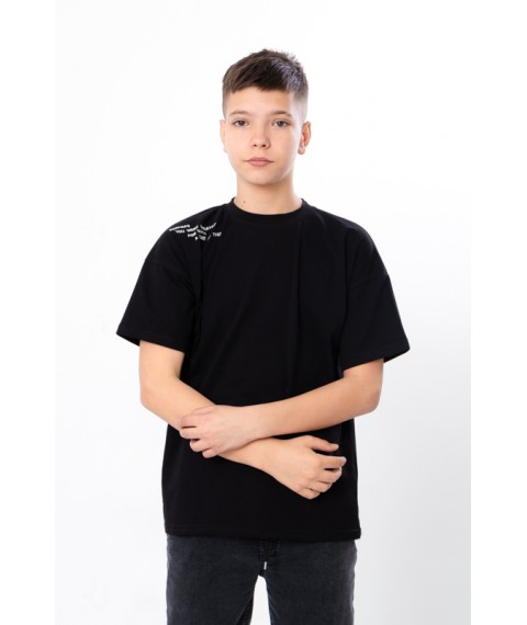 T-shirt for a boy (adolescent) Wear Your Own 146 Black (6414-036-22-1-v3)