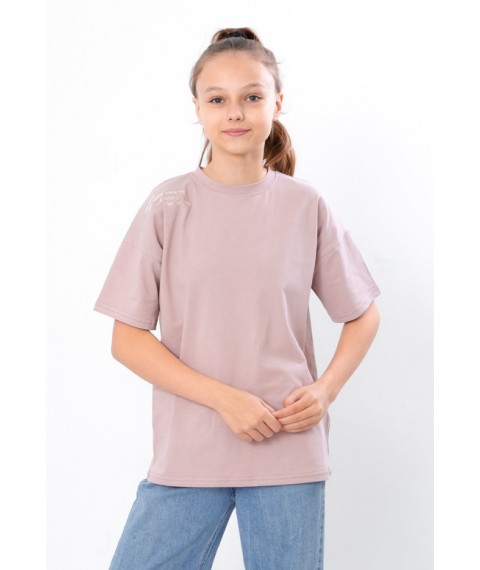 T-shirt for girls (teens) Wear Your Own 158 Beige (6414-036-22-2-v11)