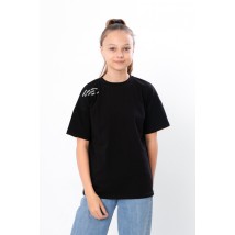 T-shirt for girls (teen) Wear Your Own 158 Black (6414-036-22-2-v9)
