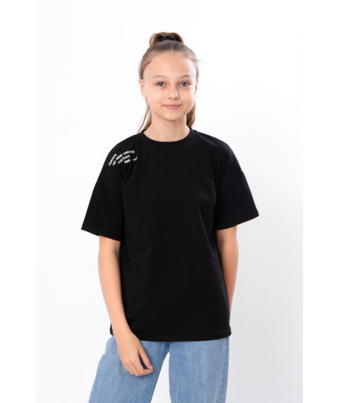 T-shirt for girls (teen) Wear Your Own 152 Black (6414-036-22-2-v6)