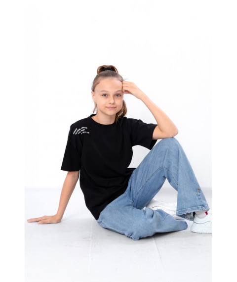T-shirt for girls (teen) Wear Your Own 146 Black (6414-036-22-2-v4)