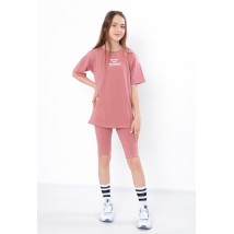 Комплект для дівчинки підлітковий (футболка+велосипедки) Носи Своє 140 Рожевий (6420-036-33-1-v3)