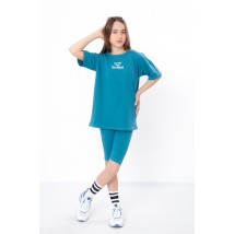 Комплект для дівчинки підлітковий (футболка+велосипедки) Носи Своє 140 Бірюзовий (6420-036-33-1-v2)