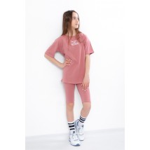 Комплект для дівчинки підлітковий (футболка+велосипедки) Носи Своє 140 Рожевий (6420-036-33-1-v3)