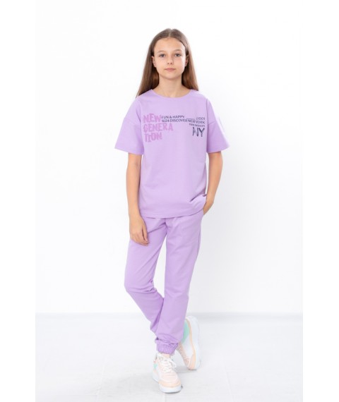 Комплект для дівчинки підлітковий (футболка+штани) Носи Своє 158 Фіолетовий (6423-057-33-v7)