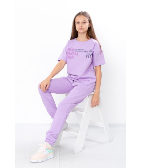 Set for a teenage girl (T-shirt + pants) Wear Your Own 140 Purple (6423-057-33-v1)