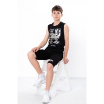 Комплект для хлопчика підлітковий (афганка+шорти) Носи Своє 140 Чорний (6185-057-33-2-v0)