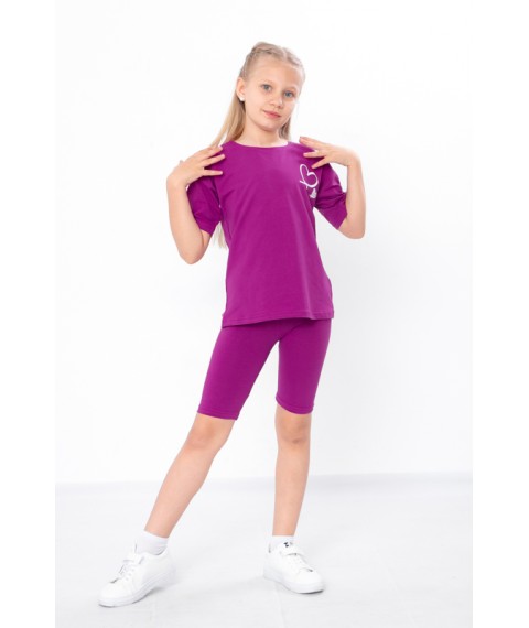 Комплект для дівчинки (футболка+велосипедки) Носи Своє 128 Рожевий (6420-036-33-v7)