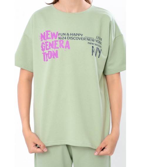 Комплект для дівчинки підлітковий (футболка+штани) Носи Своє 170 Зелений (6423-057-33-v17)