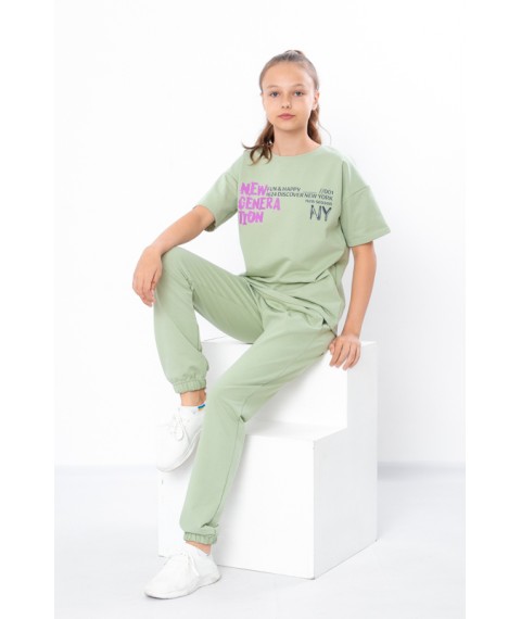 Комплект для дівчинки підлітковий (футболка+штани) Носи Своє 170 Зелений (6423-057-33-v17)