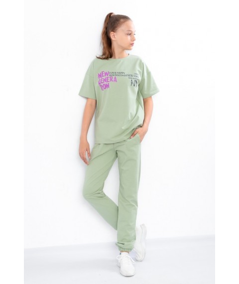 Комплект для дівчинки підлітковий (футболка+штани) Носи Своє 164 Зелений (6423-057-33-v14)