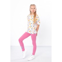 Комплект для дівчинки (футболка+лосини) Носи Своє 134 Рожевий (6427-043-33-v13)