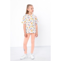 Комплект для дівчинки (футболка+лосини) Носи Своє 134 Помаранчевий (6427-043-33-v14)