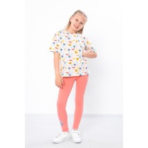 Комплект для дівчинки (футболка+лосини) Носи Своє 134 Помаранчевий (6427-043-33-v12)