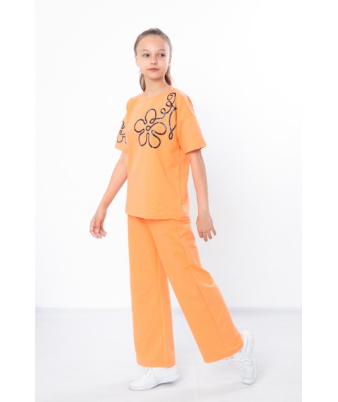 Комплект для дівчинки підлітковий (футболка+штани) Носи Своє 164 Помаранчевий (6430-057-33-v14)