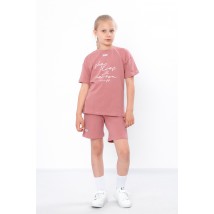 Комплект для дівчинки (футболка+шорти) Носи Своє 128 Рожевий (6431-036-33-v9)