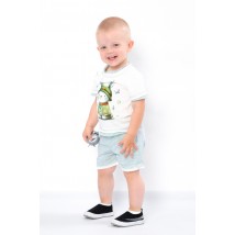 Комплект ясельний для хлопчика (футболка+шорти) Носи Своє 92 Білий (5021-001-33-4-v5)