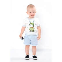 Комплект ясельний для хлопчика (футболка+шорти) Носи Своє 92 Блакитний (5021-001-33-4-v4)
