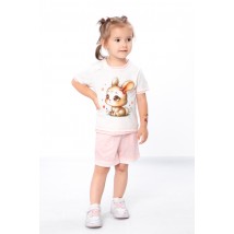 Комплект ясельний для дівчинки (футболка+шорти) Носи Своє 98 Світло-персиковий (5021-001-33-5-v6)