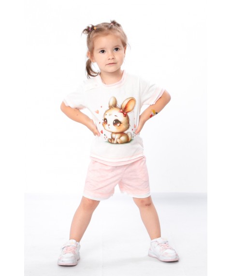 Комплект ясельний для дівчинки (футболка+шорти) Носи Своє 98 Світло-персиковий (5021-001-33-5-v6)