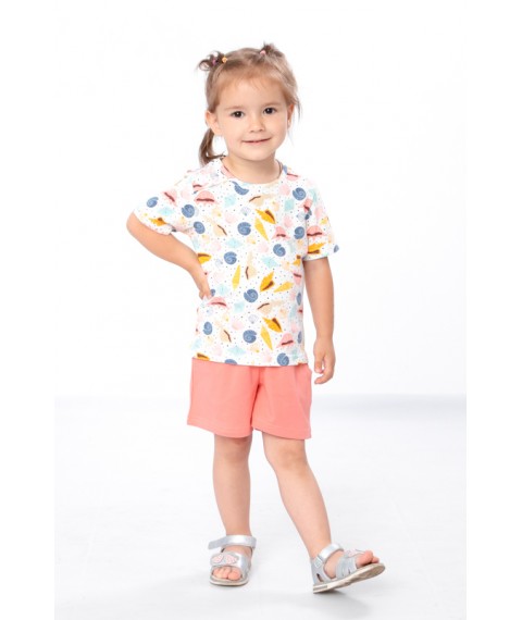 Комплект ясельний для дівчинки (футболка+шорти) Носи Своє 80 Помаранчевий (5070-043-5-v0)