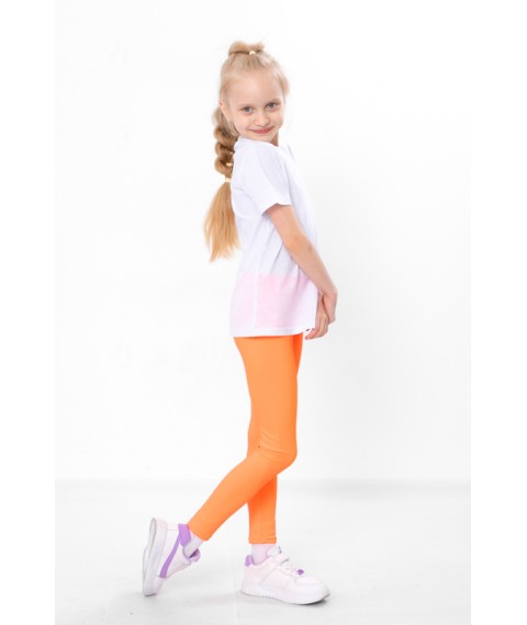 Leggings for girls Wear Your Own 134 Orange (6000-079-3-v3)