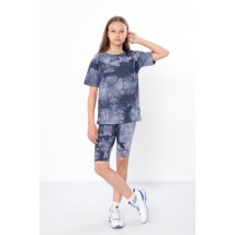 Комплект для дівчинки підлітковий (футболка+велосипедки) Носи Своє 164 Синій (6420-135-v4)
