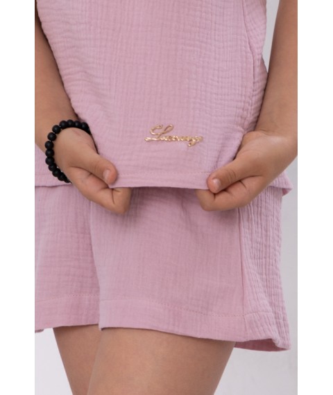 Комплект для дівчинки (блуза+шорти) Носи Своє 110 Пудровий (6432-118-v2)